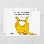 Drôle Divorce Faire-part Kangaroo Dessin (Devant / Derrière)