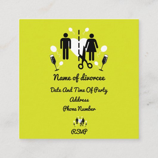 Drôle Divorce Invitations (Dos)