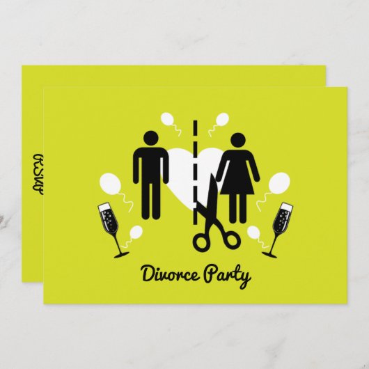 Drôle Divorce Invitations (Devant / Derrière)