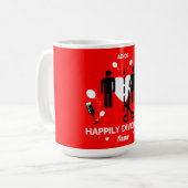 Drôle Divorce Party T-Shirt Latte Mug (Devant gauche)