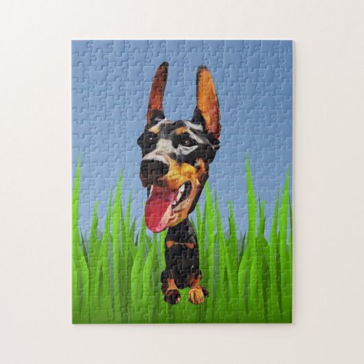 Drôle Doberman Doberman Pinscher 252 PC Puzzle (Vertical)