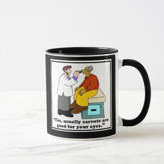Drôle docteur Mug ou Mug Optométriste - Carrot Com (Droite)