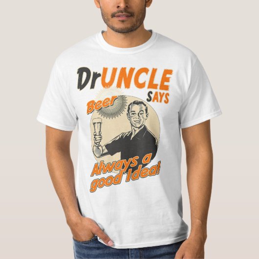 Drôle Docteur oncle l'ivrogne T-shirt (Devant)