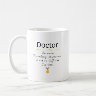 Drôle Docteur Titre du travail Café Mug