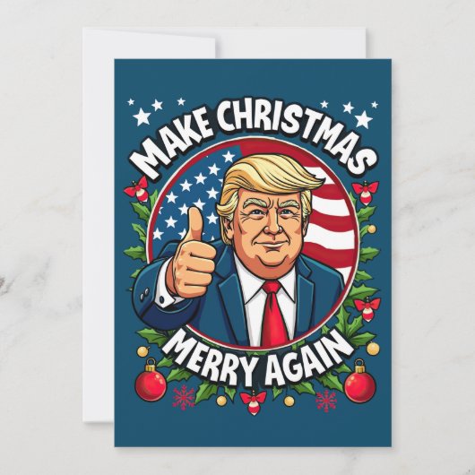Drôle Donald Trump Carte de Noël (Devant)