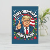 Drôle Donald Trump Carte de Noël (Debout devant)