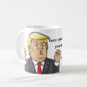 Drôle Donald Trump Fête des pères papa Mug (Devant gauche)