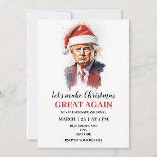 Drôle Donald Trump invitation à Noël