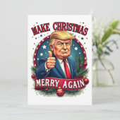Drôle Donald Trump Joyeuse carte de Noël (Debout devant)