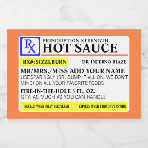 Drôle d'ordonnance Étiquette alimentaire