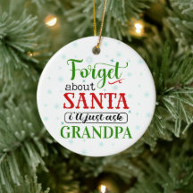 Drôle d'oublier le Père Noël PAPA NOËL Ornement de