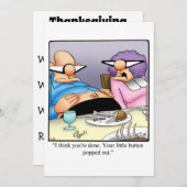 Drôle Drôle Dîner De Thanksgiving Invitations (Devant / Derrière)