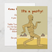 Drôle Egyptienne maman d'Halloween Invitations (Devant / Derrière)