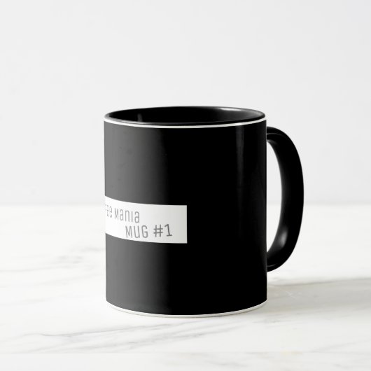 Drôle élégant café Mania Mug #1 Coupe (Devant droit)