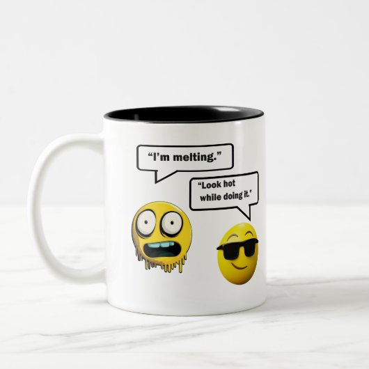 Drôle Emoji café Mug (Gauche)