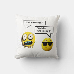 Drôle Emoji Citation Lancer Oreiller
