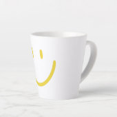 Drôle Emoji Face Latte Mug (Angle droit)