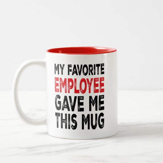 Drôle "Employé favori" Boss Mug cadeau (Gauche)