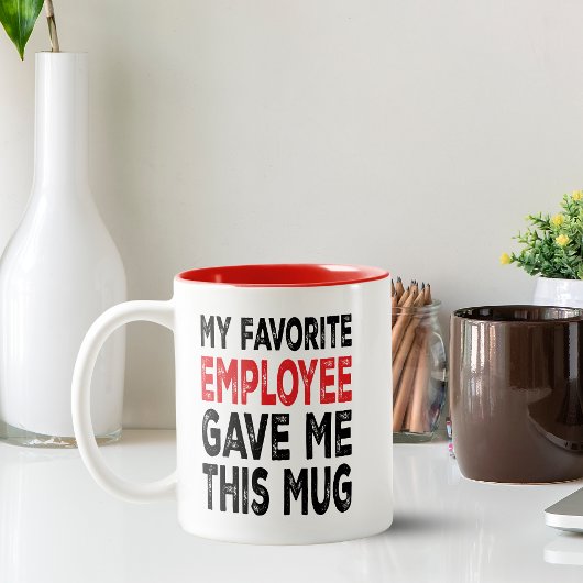 Drôle "Employé favori" Boss Mug cadeau
