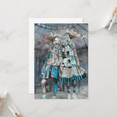 Drôle en bleu | Carte de vœux vierge (Devant/Arrière en situation)