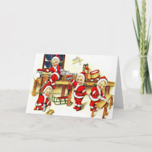 drôle enfants xmas carte de voeux