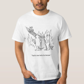 Drôle enfer d'un T-shirt caricature d'avocat