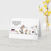 Drôle Épingle De La Queue Carte Anniversaire (Fleur jaune)