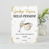 🎉 Drôle et Élégant Retraite Party Invitation | C (Debout devant)