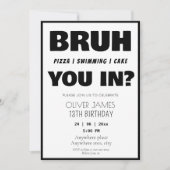 Drôle été invitation d'anniversaire (Devant)