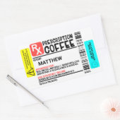 Drôle Étiquette de café d'ordonnance personnalisée (Enveloppe)