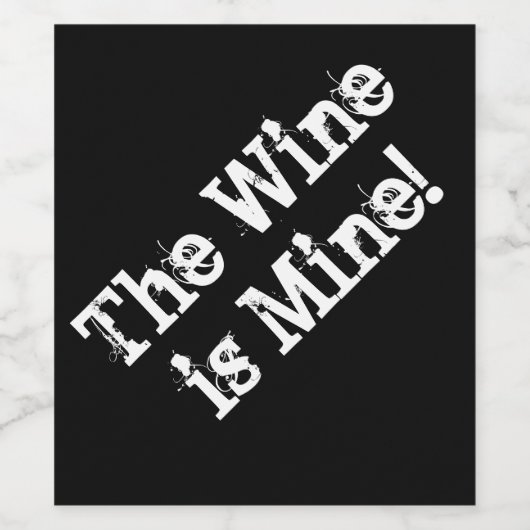 Drôle étiquette de vin de mine (Étiquettes simples)