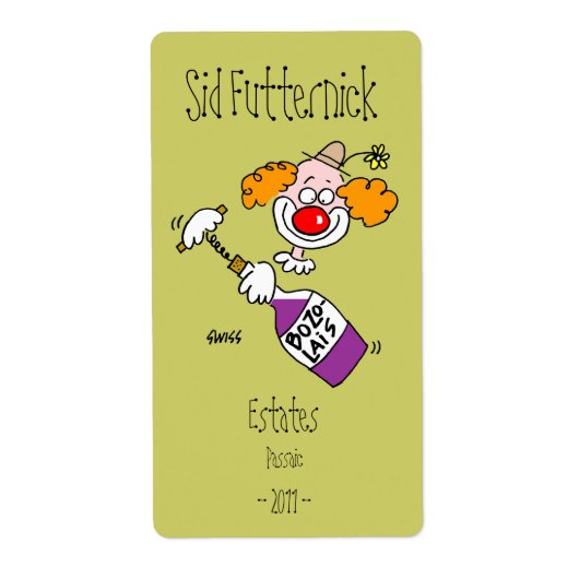 Drôle Étiquettes de vin personnalisé (Devant)