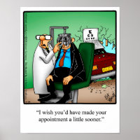 Drôle Eye Exam Poster Cadeau