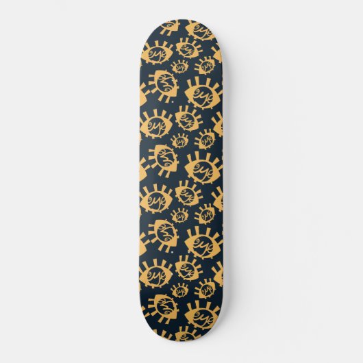 Drôle Eyes Motif Skateboard (Recto)