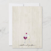 Drôle Faire-part de mariage à thème du vin (Dos)