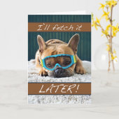 Drôle Faire-part de retraite avec French Bulldog (Fleur jaune)