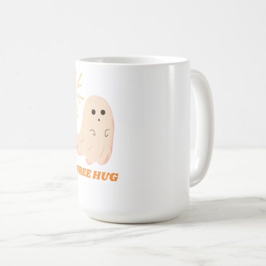 Drôle Fantôme Libre Hug Mug (Devant droit)