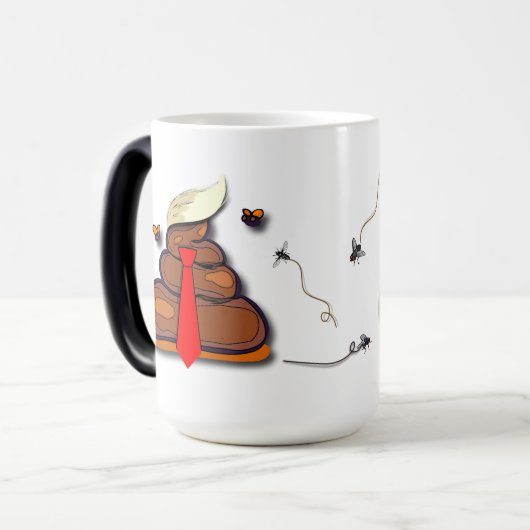 Drôle Faux Poop Emoji Dessin Politique Mug (Devant gauche)
