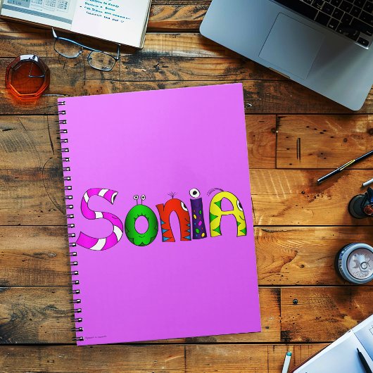 Drôle Fellows Carnet du nom du dessin | Sonia