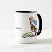 Drôle Femmes Yoga Mug (Devant droit)