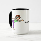 Drôle Femmes Yoga Mug (Devant gauche)
