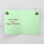 Drôle fête de Noël dessin animé carte d'art (Intérieur)