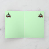 Drôle fête de Noël dessin animé carte d'art (Intérieur)