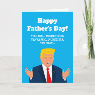 Drôle Fête des pères Caricature de Trump carte de