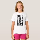 Drôle filles T-shirts enfants, FILLES GARÇONS DROO (Devant entier)
