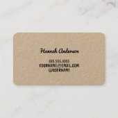 Drôle Flirt Kraft Carte de visite (Dos)