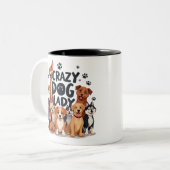 Drôle fou chien Mug Amateurs de café Coupe-cadeau  (Devant gauche)