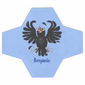 Drôle fou corbeau dessin animé de corbeau de corne (Plat)