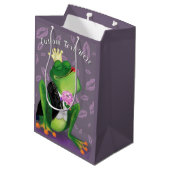 Drôle Frog Prince Cadeau Sac Kiss avec texte perso (Dos Angle)