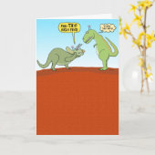 Drôle Frustré T-Rex Dinosaur carte d'anniversaire (Fleur jaune)